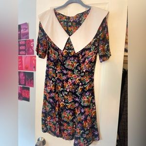 Vintage floral mini dress